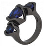 Sea Blue Sapphire Lady Heart Ring